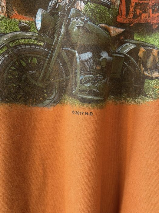 Męska Koszula Harley-Davidson Duze Logo Printed “Custom Cycle” Motocycle Style Streetwear