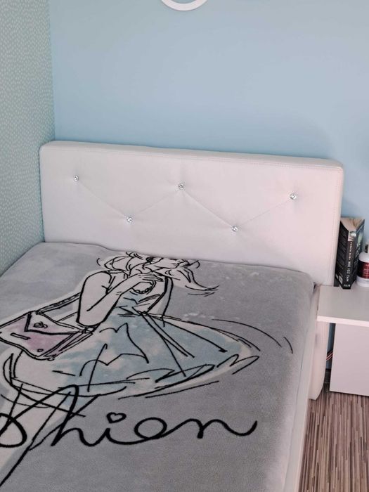 Łóżko białe Meblik/Fashion Mint - jak nowe