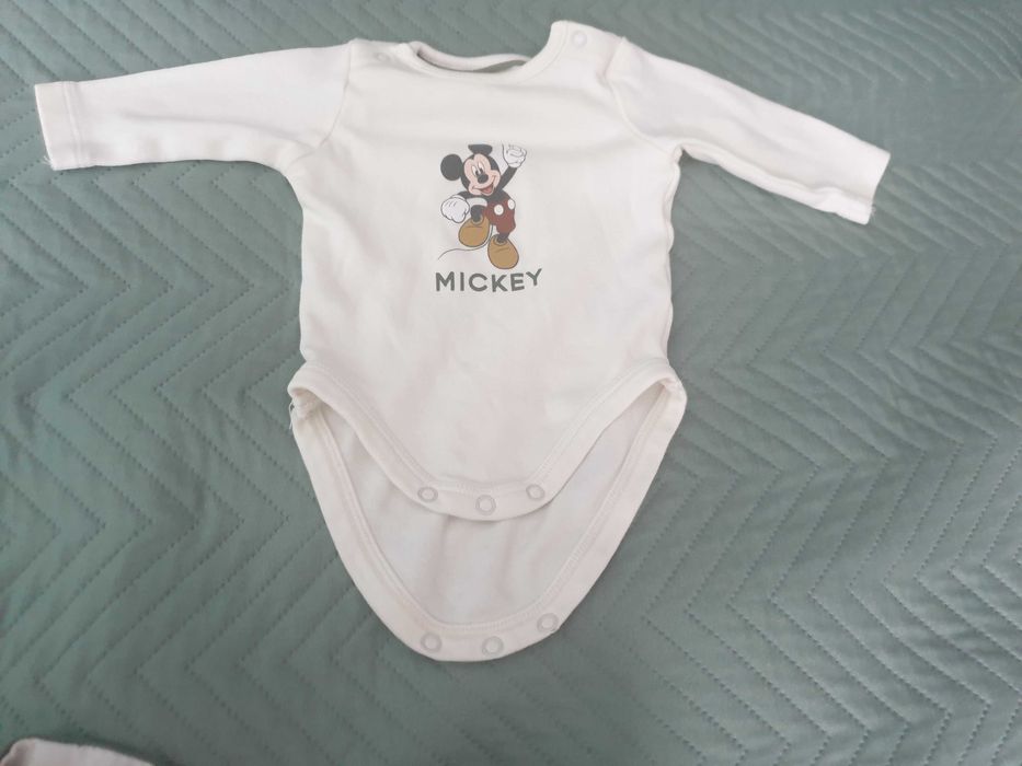 Komplet c&a 56 myszka mickey body spodnie
