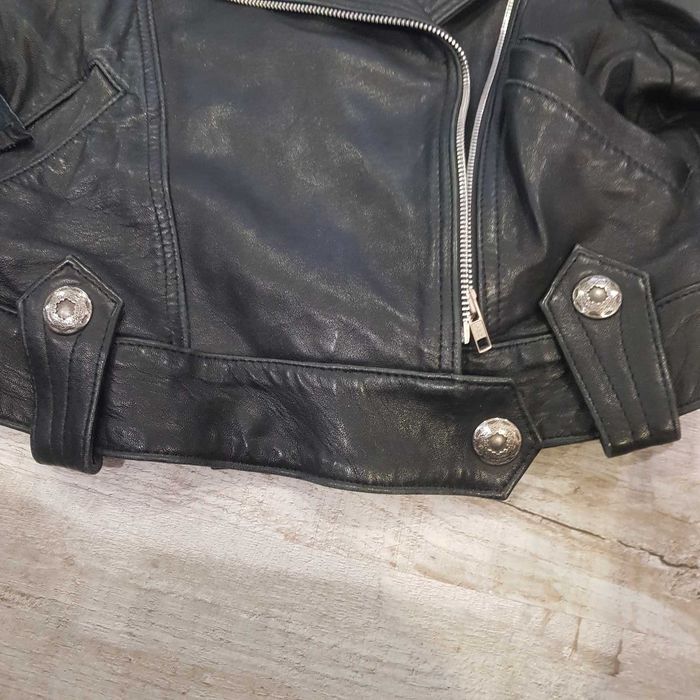 Кожаная куртка Косуха в стиле CHROME HEARTS