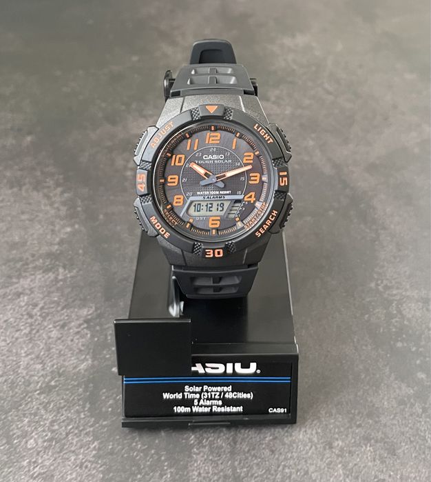 Годинник наручний Casio AQ-S800W-1B2 новий оригінал сонячна батарея