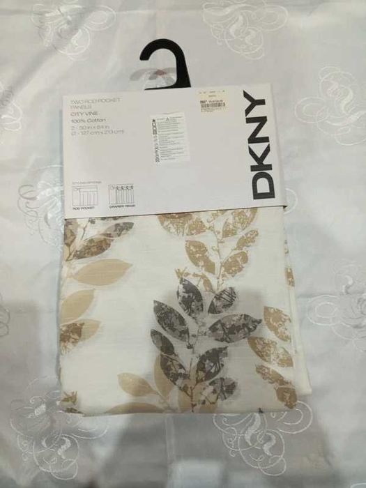 #145 Nowy komplet zasłon bawełnianych Dkny