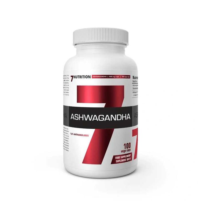 7Nutrition Ashwagandha 100kaps 666mg, Mniejszy stres lepszy sen