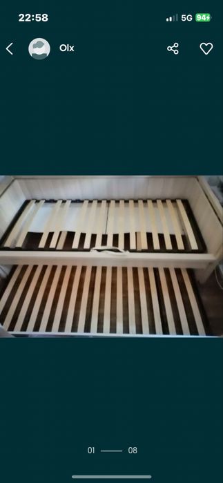 Kanapa 2w1 z wózkiem tipi oraz komodą  VOX SPOT YOUNG boho wnętrze