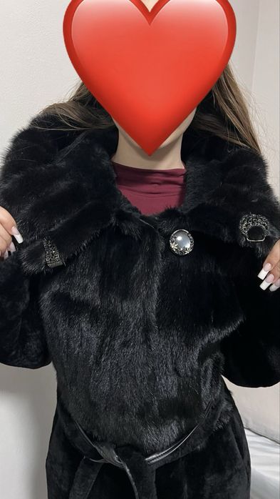 Шуба натуральна (мутон+норка)