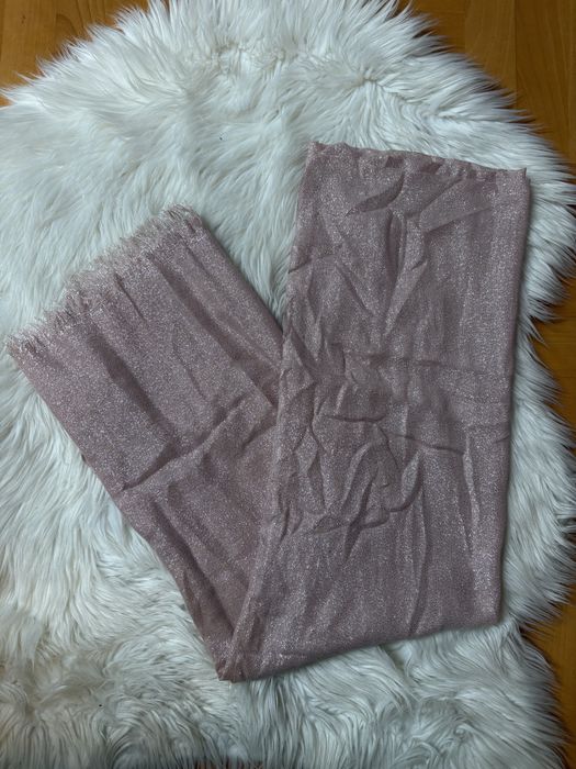 Zestaw torebka kopertówka i szal do sukni pudrowy róż ze srebrną nicią