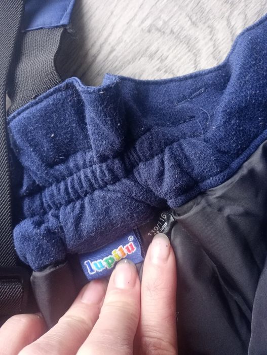 Granatowe spodnie narciarskie zimowe 110/116 Lupilu