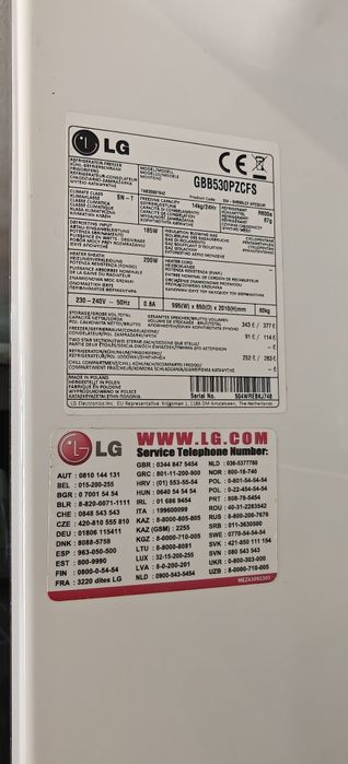 Frigorífico LG usado.