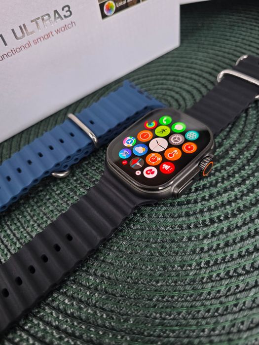 Smartwatch HK Ultra3 Męski, AMOLED 2,12” • 2 paski • NOWY