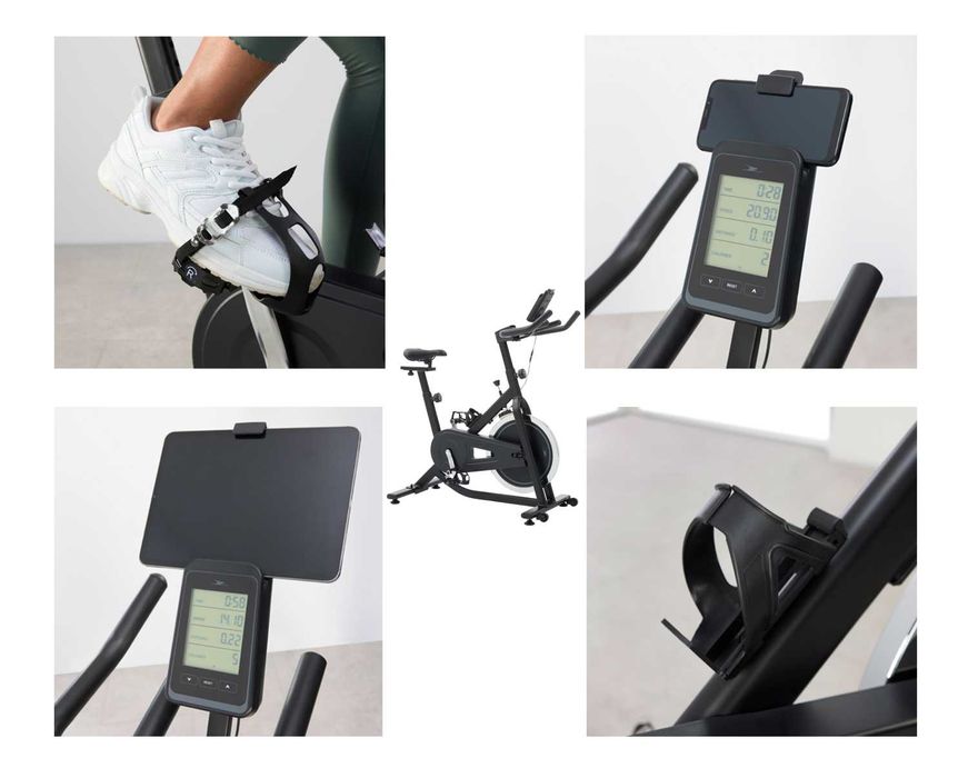 Rowerek stacjonarny treningowy spiningowy LCD smartfon MOCNY 120kg