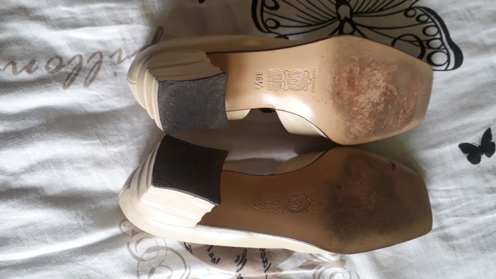 Buty CARINA e GIORGIO Wloskie skorzane na obcasie rozm. 36 1/2