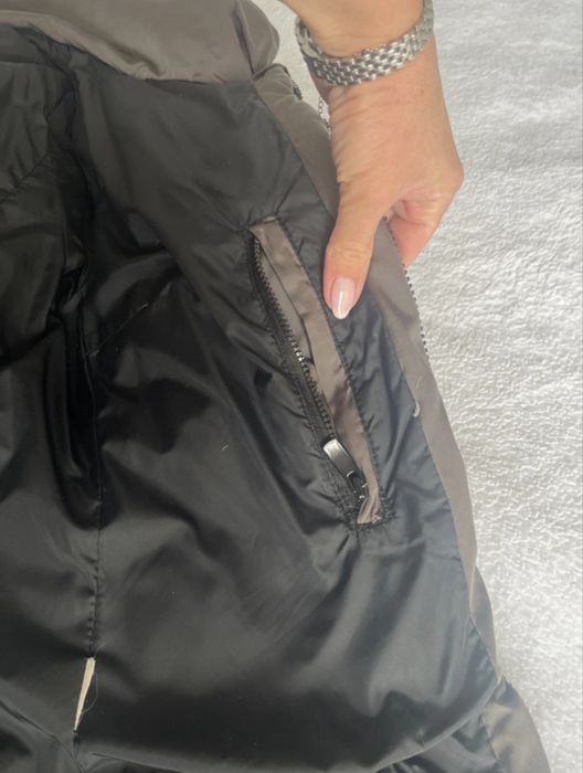 Kurtka plaszcz  ZARA XS puch naturalny