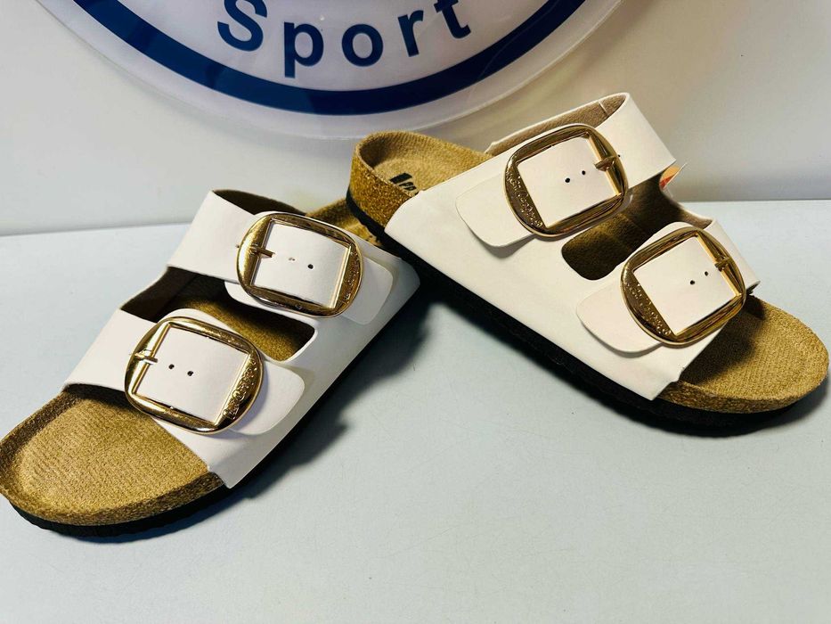 Lee Cooper klapki białe damskie z klamrami 40 - 41