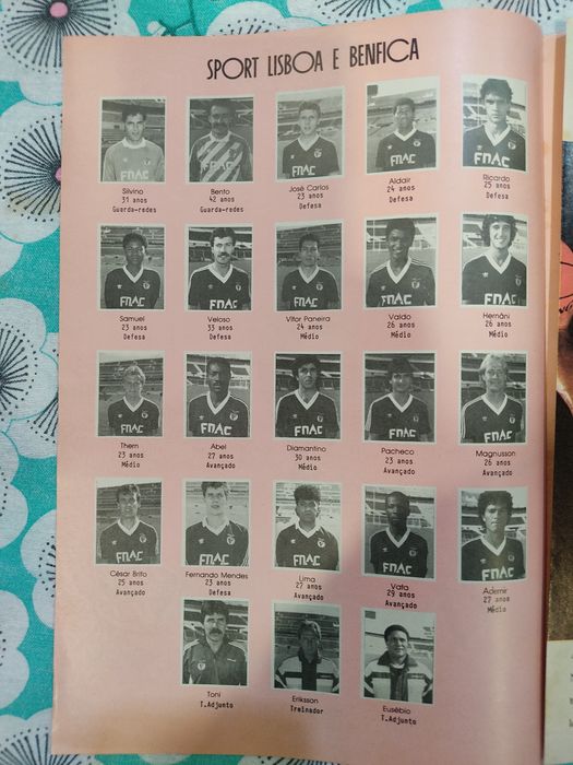 Programa do Benfica Marselha meia-final taça dos campeões 1989/1990