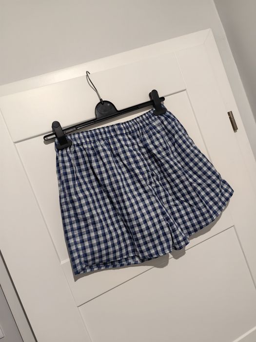 Majtki bokserki męskie w kratkę dłuższa długa nogawka XS