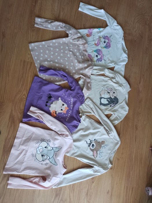 Zestaw 6 szt. Bluzka z długim rękawem 122/128 H&M