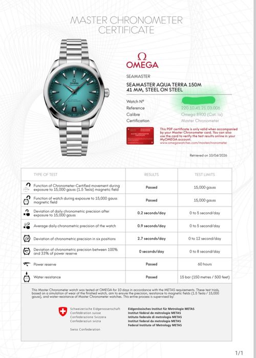 Omega Seamaster Aquaterra