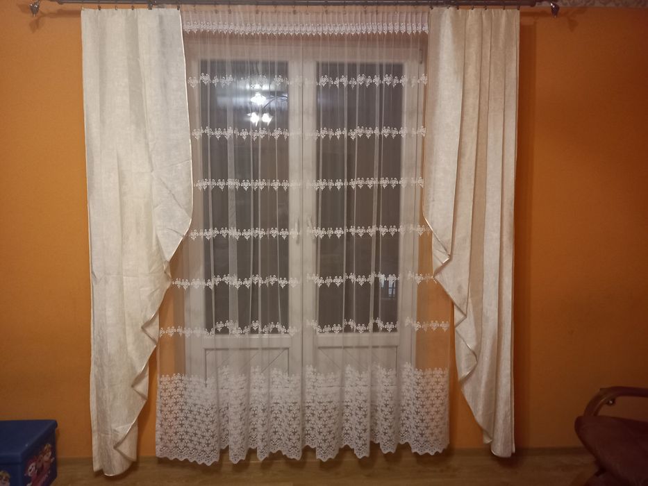 Zasłony na okno i drzwi balkonowe komplet