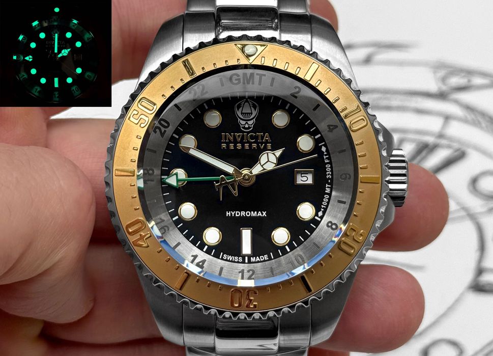 Швейцарський годинник Invicta 16960 Reserve Hydromax 52 mm. SWISS MADE
