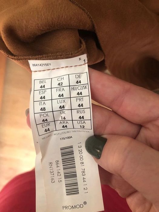 Vestido camurça castanho Promod