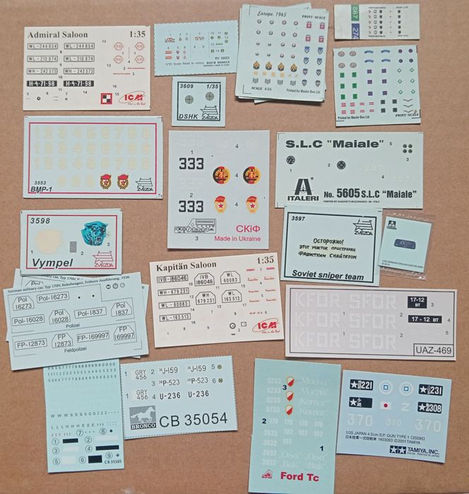 Декали масштаб 1:35