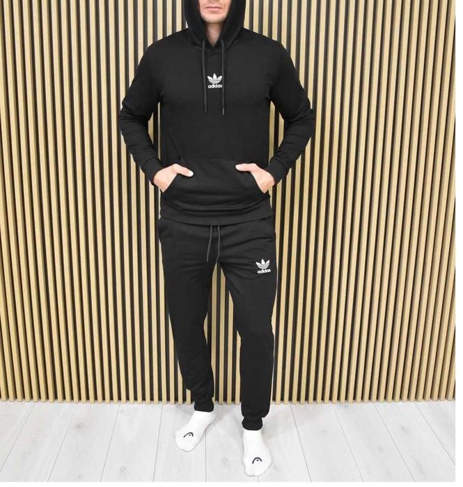 M.L.XL.XXL-> Męski dres _czarny.