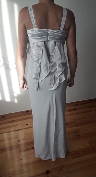 Dluga szara sukienka