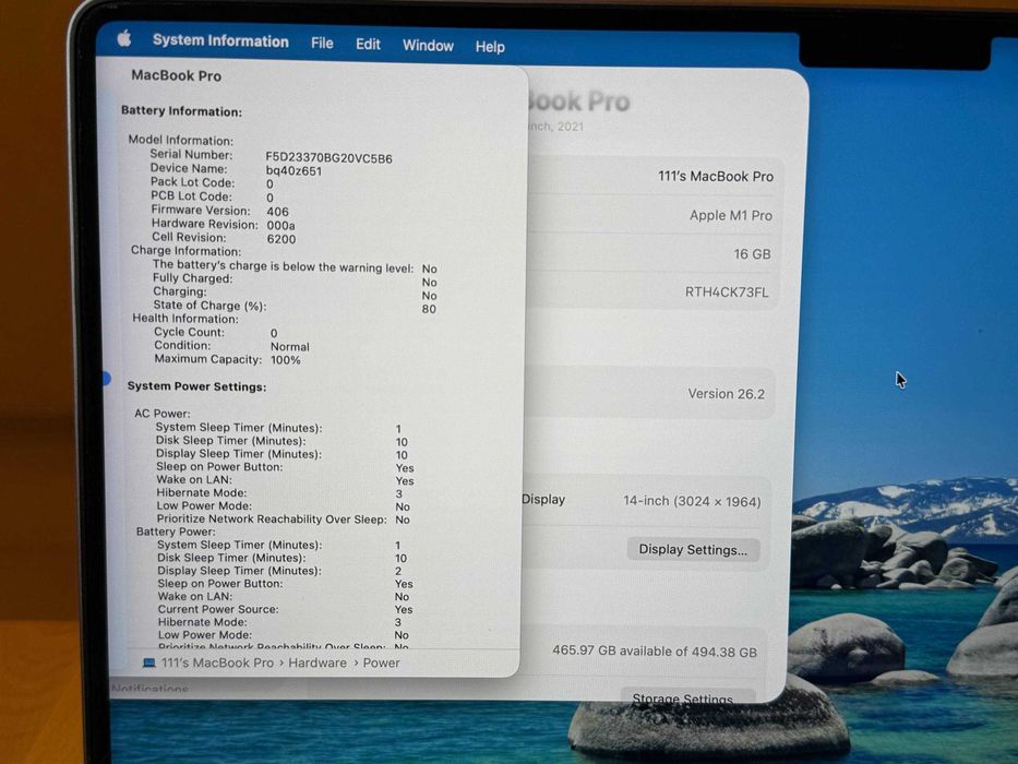 MacBook Pro 14 M1 Pro 16/512GB 2021