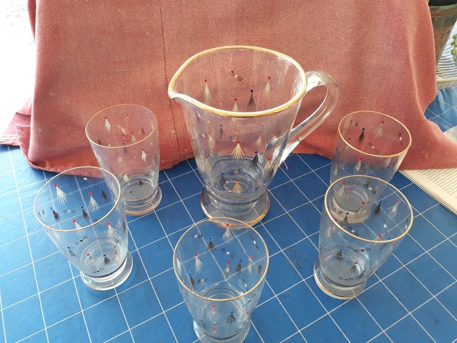 Copos + jarro de água