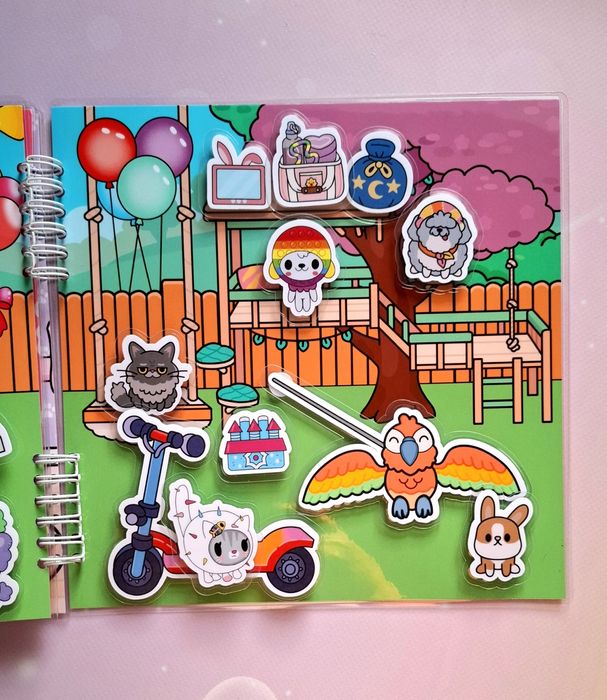 Альбом на липучках "Тока Бока: Моя Пушинка"  з котиком Пушин.