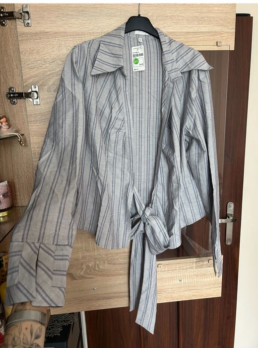 Narzutka wiązana koszulowa xxxl 46 nowa bawełniana