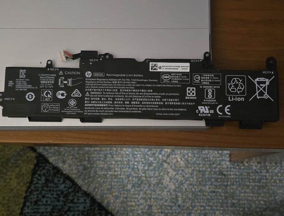 Bateria Original HP SS03XL – 50Wh – Testada e a Funcionar