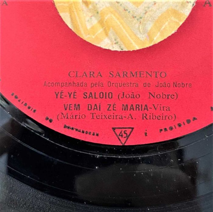 Disco Vinil  - Single -  Clara Sarmento – Yé yé(Autografado)