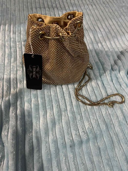 Torebka złota z kryształkami