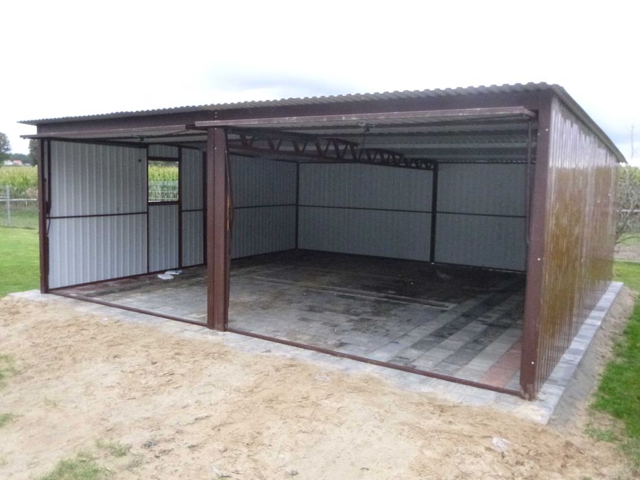 PROMOCJA PRODUCENTGaraż Blaszany Blaszak 3x5 na budowę Garaże  Budowa