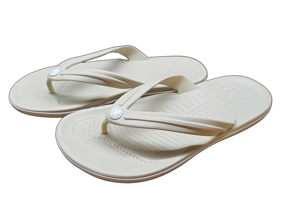 NOWE Klapki JAPONKI CROCS męskie damskie unisex na basen BEŻOWE 39/40