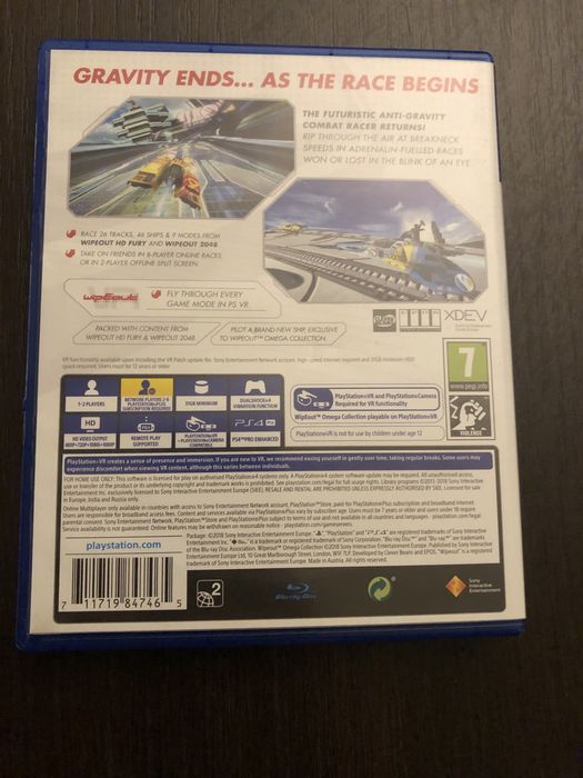 Wipeout omega collection vr gra na ps4 gry playstation ps5 pro wyscigi