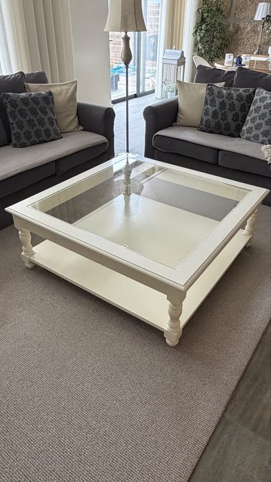 Mesa Branca Sala de Estar