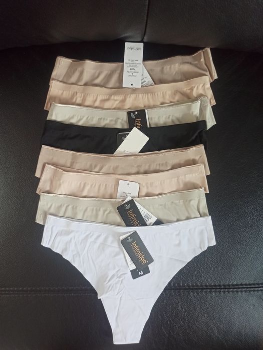 Stringi Intimidao 2369. Wielokolorowe. 8 sztuk. Rozmiar M.