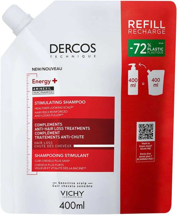 NOWY Vichy Dercos Energy+ Szampon Wzmacniający Włosy 400 ml Stimulating Shampoo