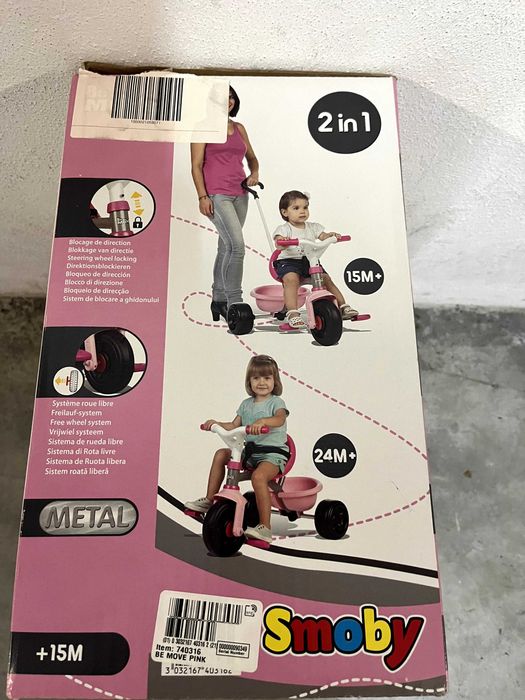 Triciclos para crianças menino e menina - 2 cores disponíveis - SMOBY Be Move Blue