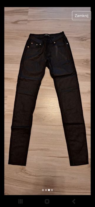 Spodnie ala skórka lycra