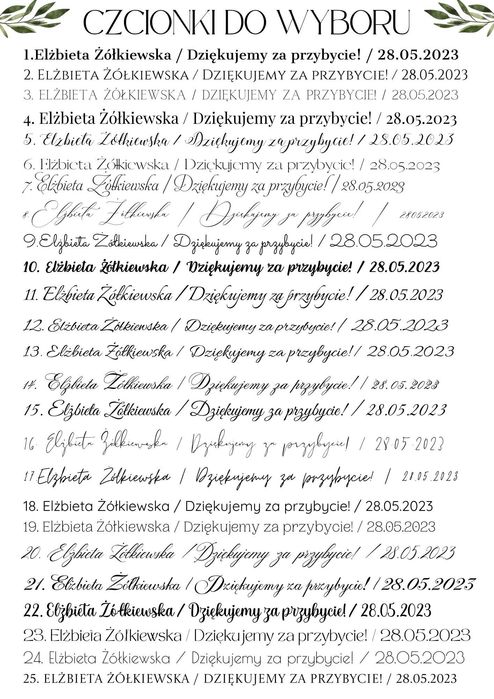 Różowe winietki na stół, złocone, wesele, chrzest, urodziny