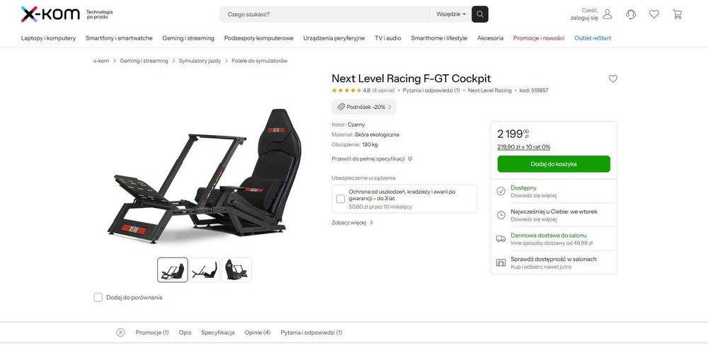 Zestaw Fanatec CSL DD 8NM McLaren GT3 V2 i inne