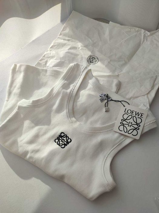 Damski top Loewe z haftowanym logo