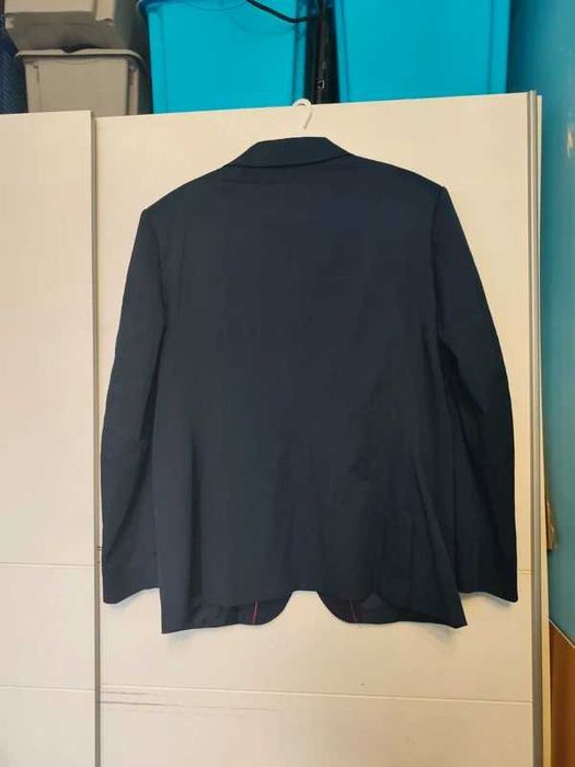 Lansier marynarka elegancka granatowa wiskoza 60
