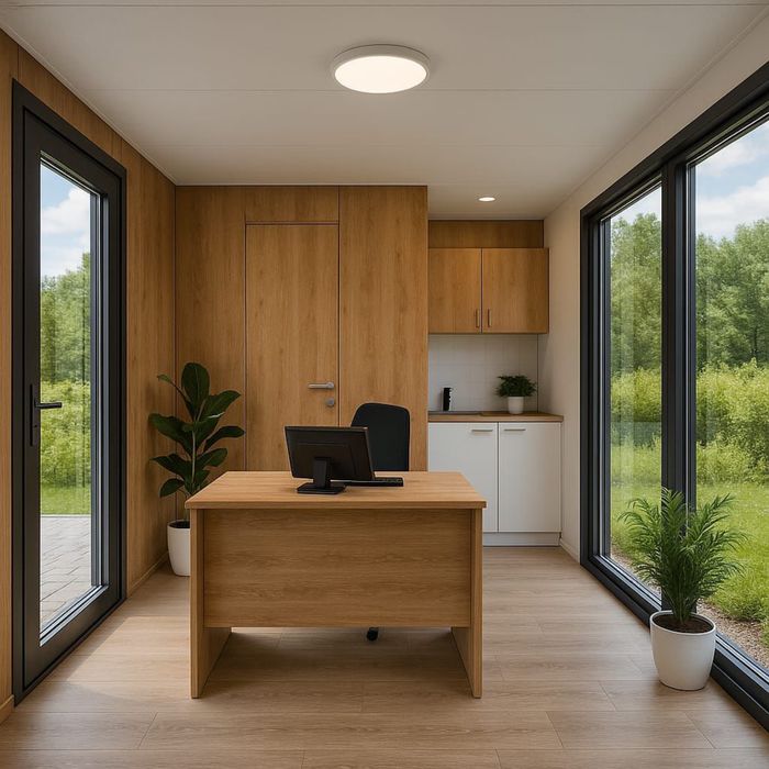 Kontener pawilon 5x2,5 5x3 6x3 7x3 biurowy handlowy usługowy TRANSPORT