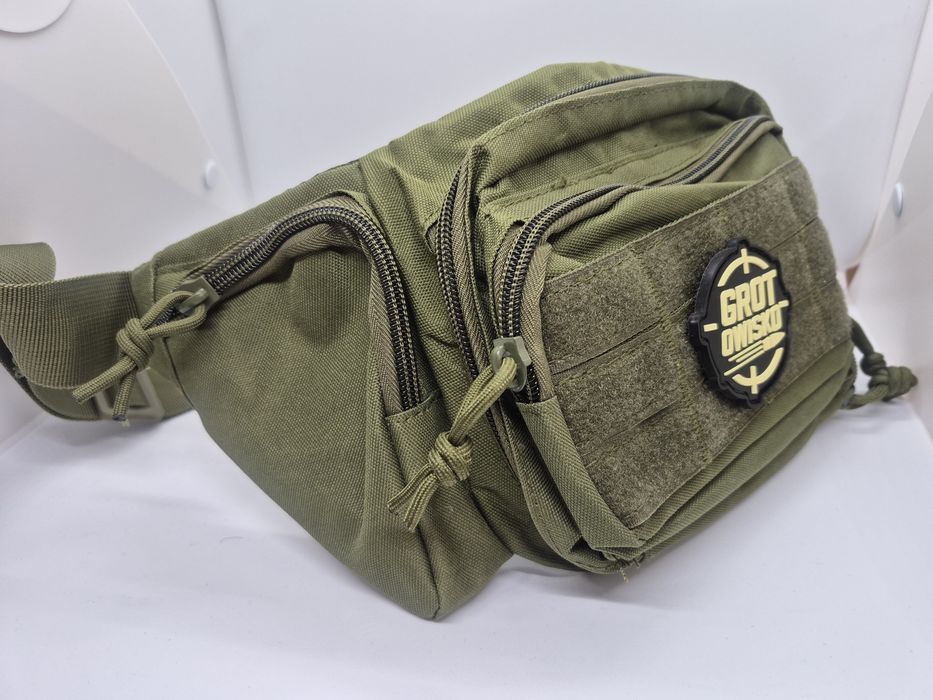 Nerka taktyczna oliwkowa EDC/MOLLE – pojemna, stan bardzo dobry