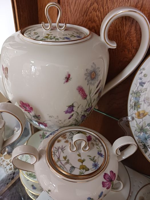 Krautheim herbaciany serwis Wiesengrund łączka ecru kwiaty