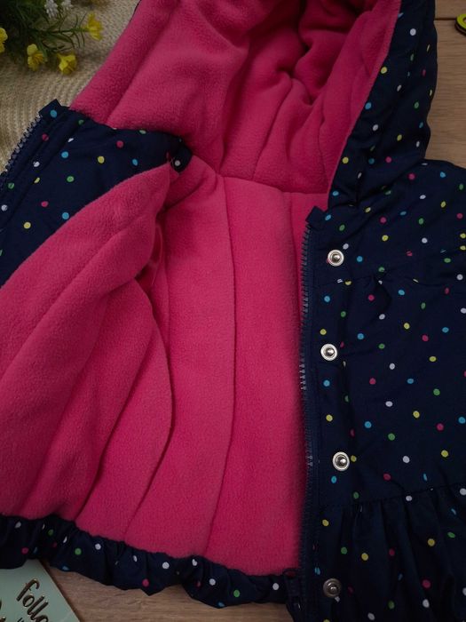 Дитяча тепла демісезонна курточка 3-6 міс для дівчинки